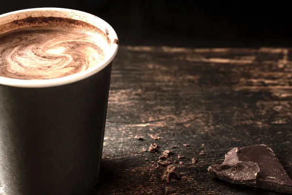 Caffè Mocha, a finished drink served by Rhine Coffee