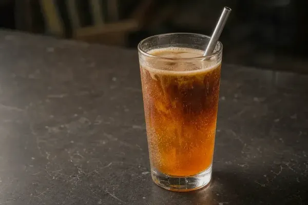 萊茵咖啡 萊茵日落，完成後的飲品成品照